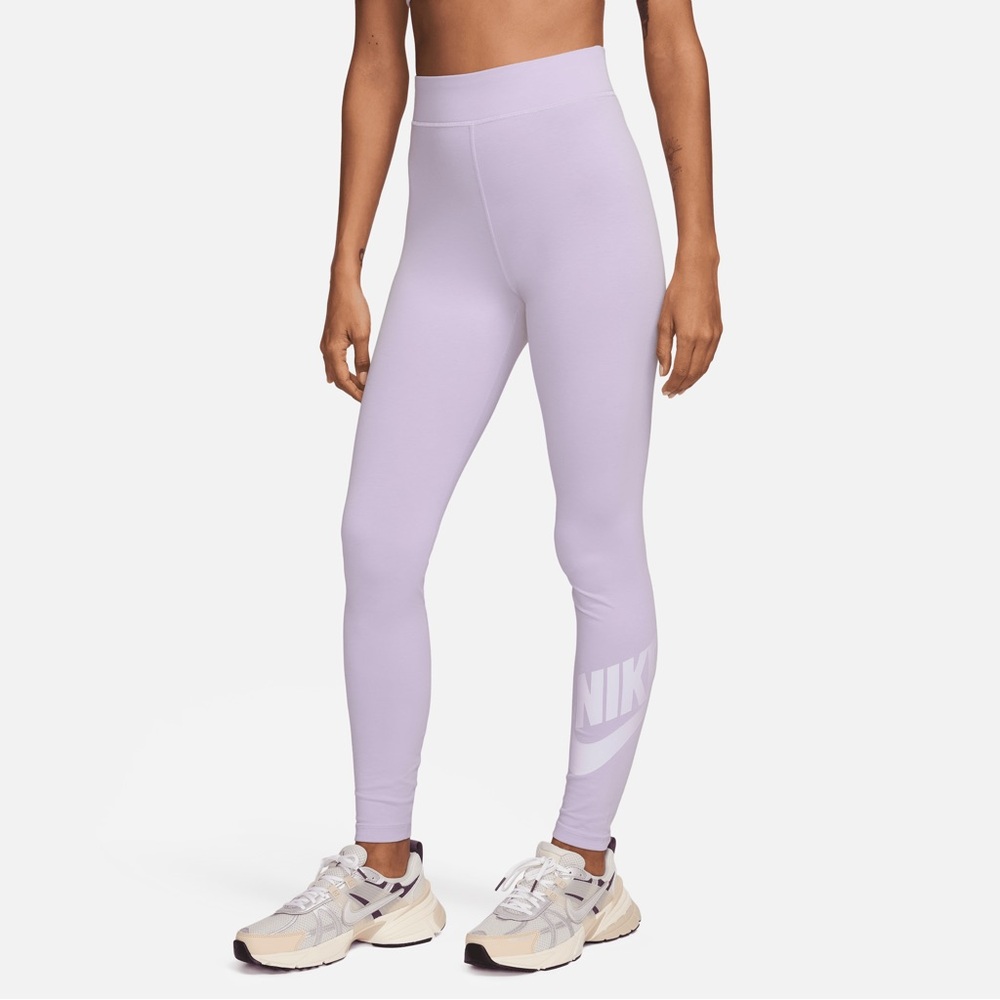 Nike Sportswear Classics Women’s High-Waisted Graphic Leggings - Violet Mist, XS